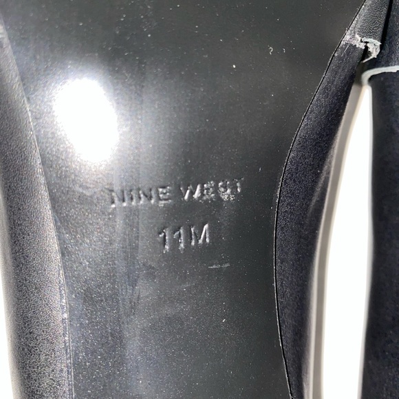 Nine West Black Pointed Toe Leather Heels - Picture 7 of 11